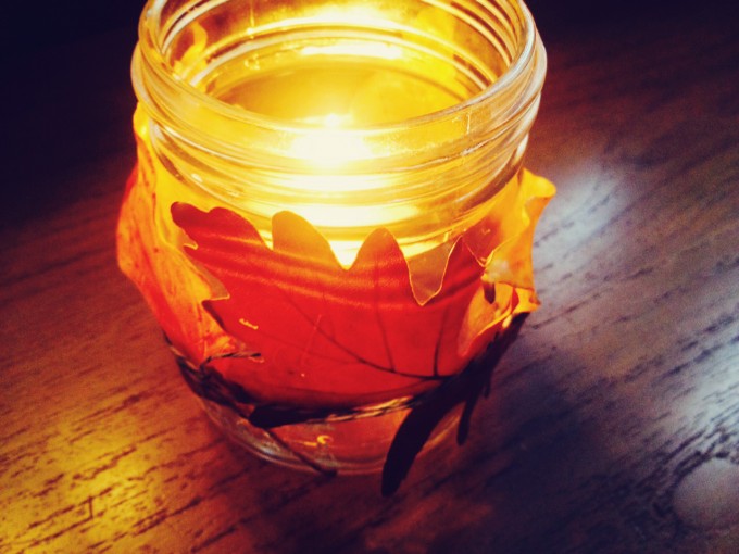 leaf candle