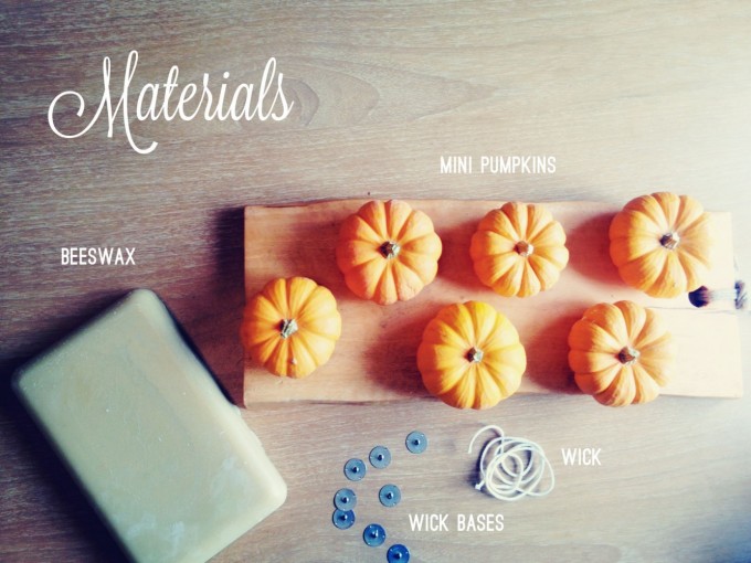 mini pumpkin candles materials