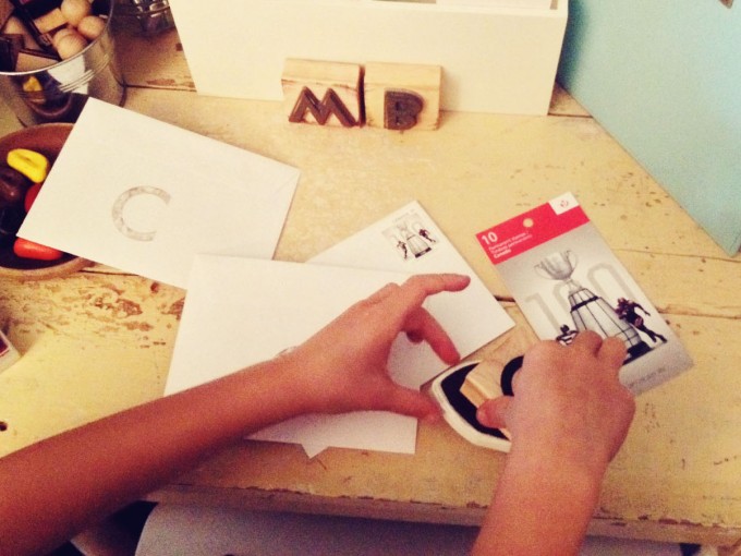letter writing station stamp