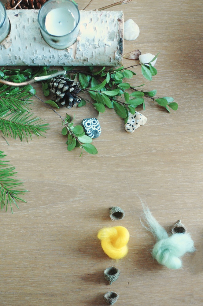 Tiny Advent Felted Acorns