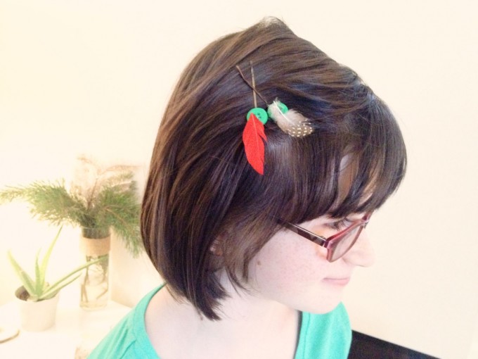 feather hair pins 2014 gift